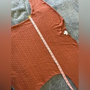 Market & Spruce Terracotta Cable Knit Sweater